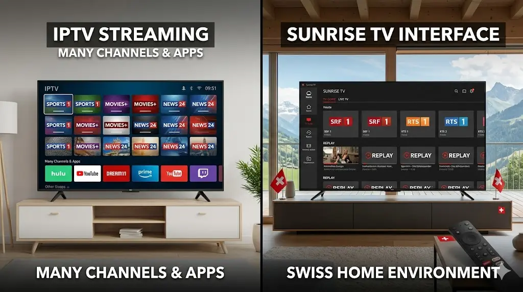 différence IPTV Sunrise